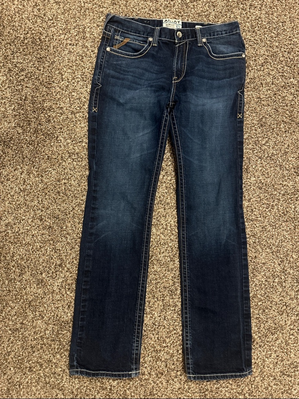 Ariat Men's Dark Indigo Slim Straight Jeans